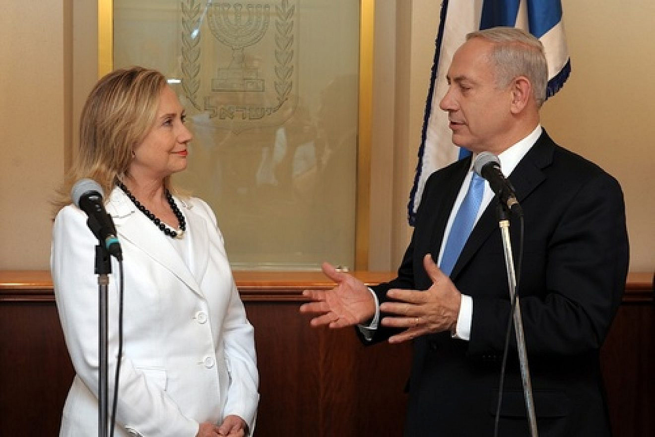 Click photo to download. Caption: Hillary Rodham Clinton, then the U.S. Secretary of State, meets with Israeli Prime Minister Benjamin Netanyahu in Jerusalem in July 2012. Credit: U.S. Embassy Tel Aviv.
