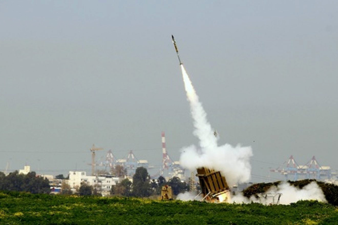 On March 11, 2012, the Iron Dome system near the Israeli city of Ashdod intercepted rockets fired from the Gaza Strip. Photo by Flash90.