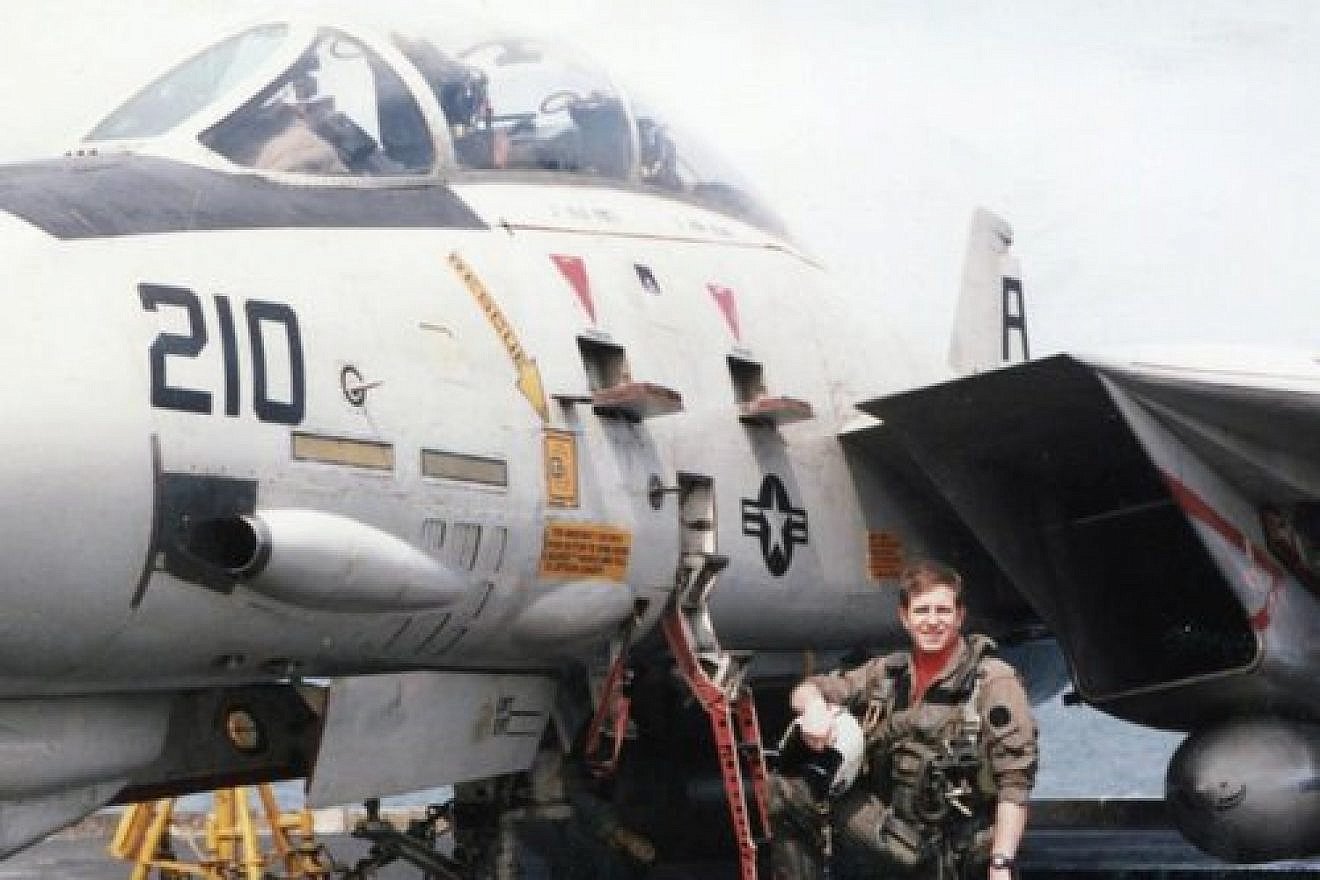 U.S. Navy veteran Jeff Kuhnreich (pictured), the new vice president of military affairs at the Jewish Institute for National Security of America, spent the majority of his military career flying in F-4 and F-14 combat planes. Credit: Jeff Kuhnreich via Facebook.