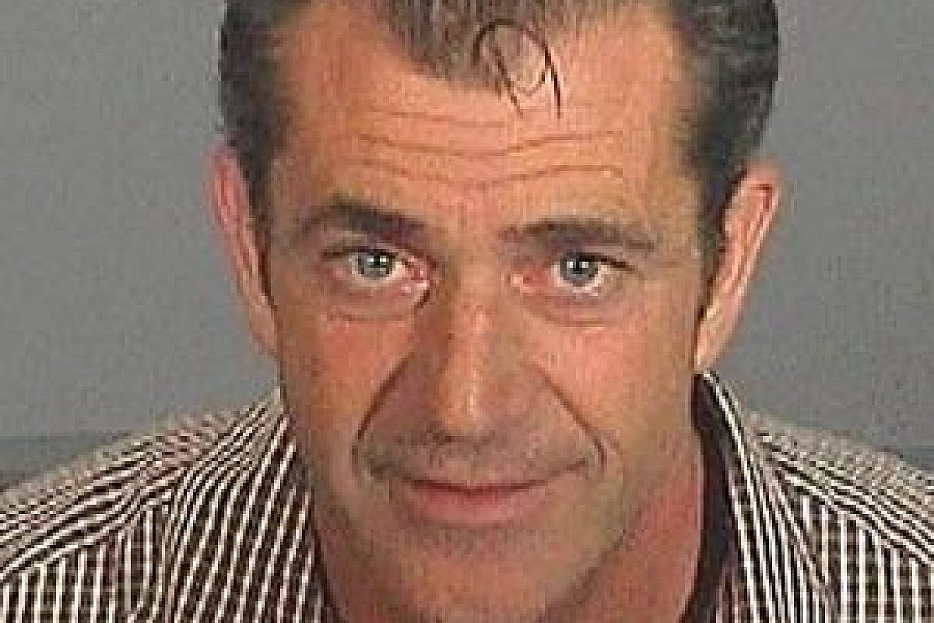 Hollywood actor Mel Gibson planned to make Hanukkah movie despite anti-Semitism allegations. Credit: Los Angeles County Sheriff's Department/Wikimedia Commons.