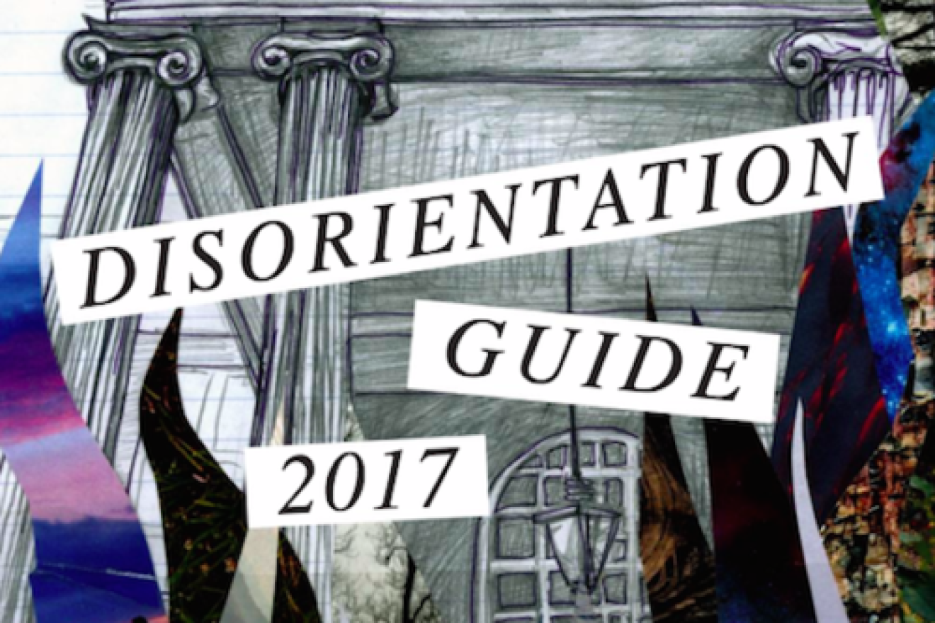 The cover page of the “Disorientation Guide” prepared for incoming freshmen at Tufts University. The guide accuses Israel of “white supremacy” and promotes “Israeli Apartheid Week.” Credit: Disorientation Guide.
