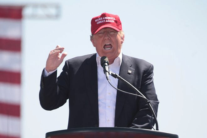 Both Jewish and Christian pro-Israel leaders worked with the campaign of presumptive Republican presidential nominee Donald Trump (pictured) to bring about revisions in the GOP party platform's language on Israel. Credit: Gage Skidmore via Wikimedia Commons.