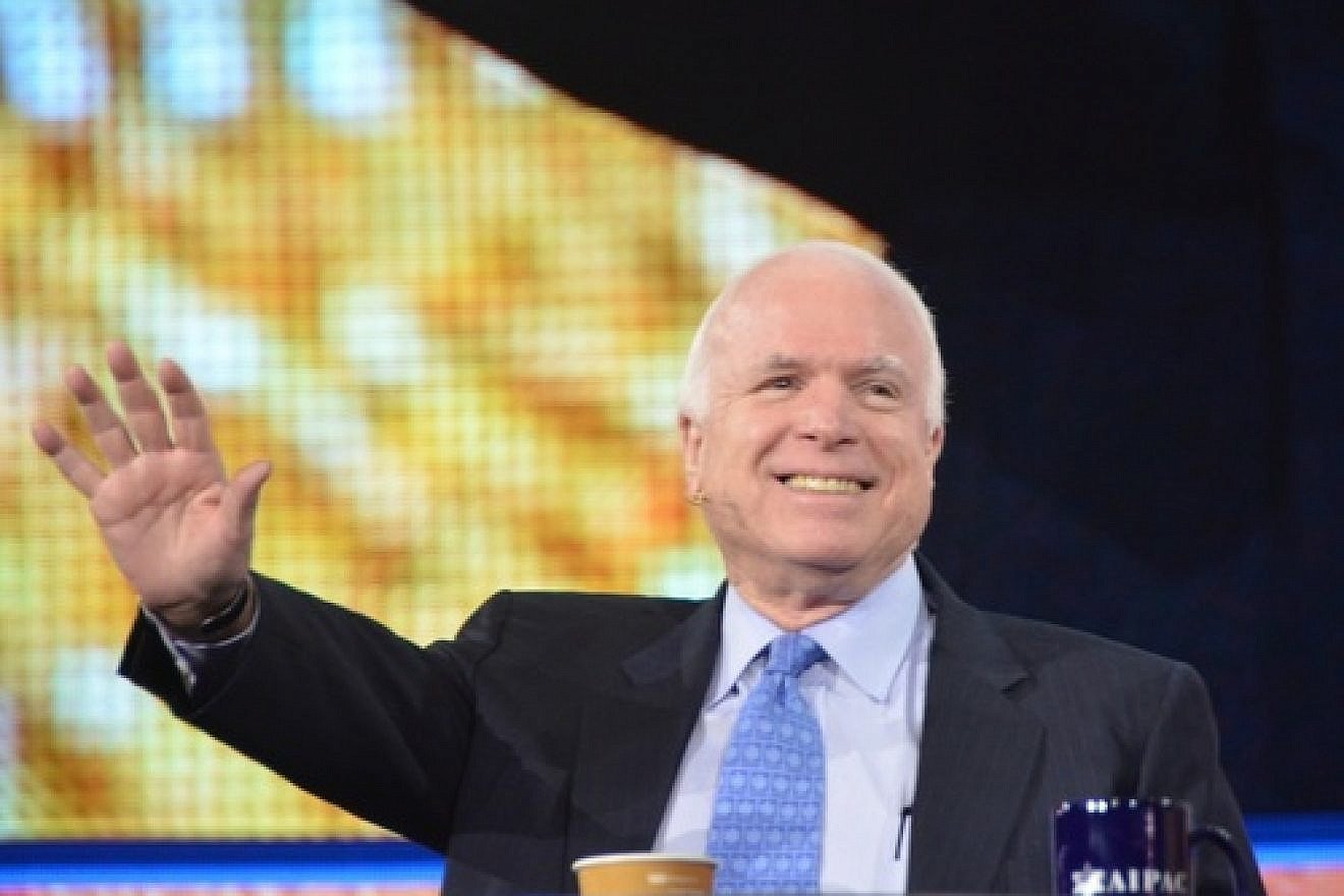 U.S. Sen. John McCain (R-AZ), pictured at the 2013 AIPAC conference, told the crowd there, “I have not seen the Middle East and the world in a more dangerous situation in my lifetime.” Credit: Maxine Dovere.