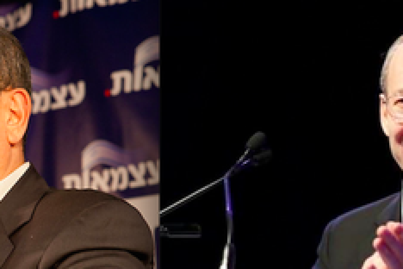Former Israeli Prime Minister Ehud Barak (left) and former Union for Reform Judaism president Rabbi Eric Yoffie (right) are among the prominent voices on the Jewish left who have opposed the Iran deal. Credit: Barak Weizmann via Wikimedia Commons and Eric Yoffie via Facebook.