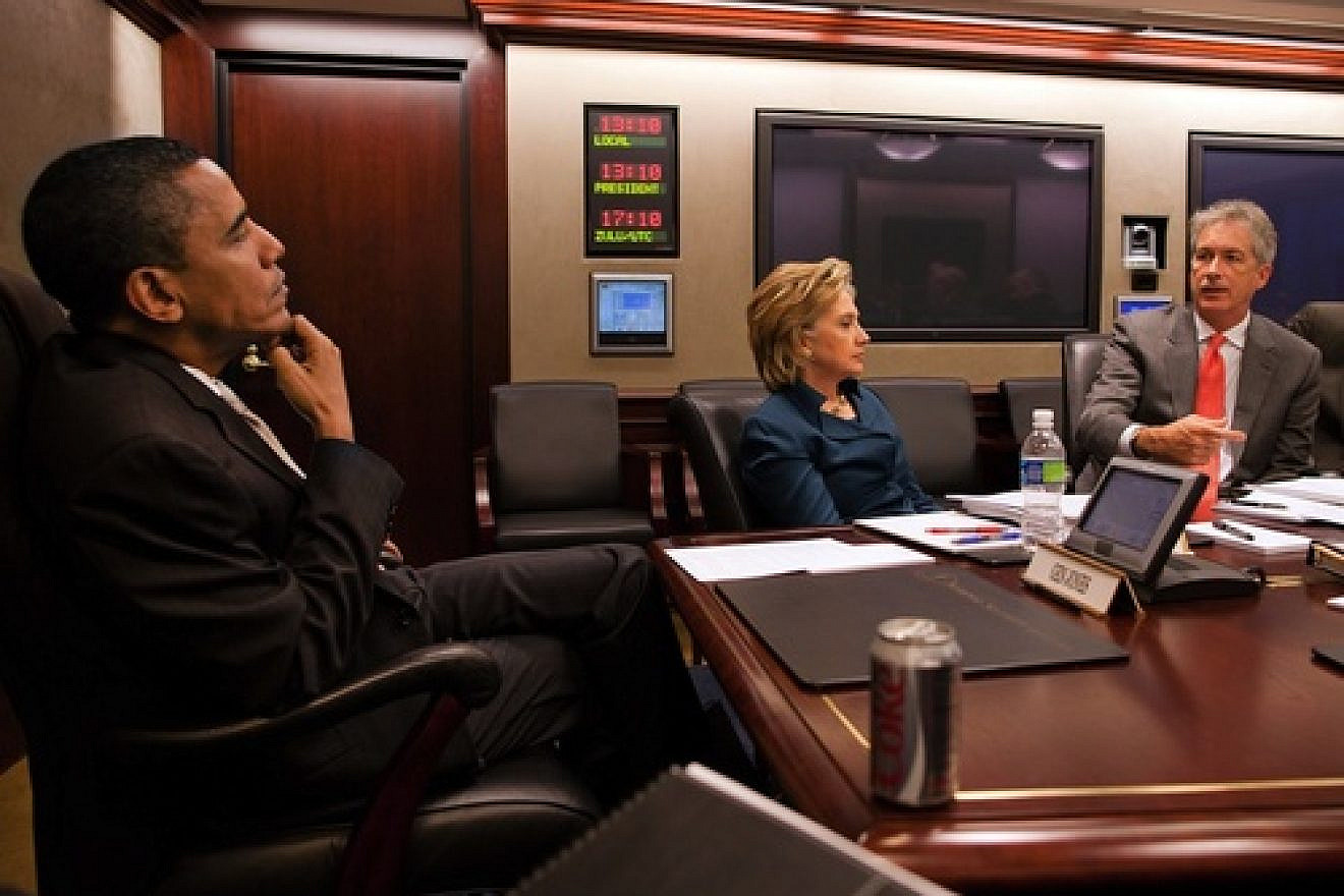 Click photo to download. Caption: President Barack Obama, Secretary of State Hillary Clinton, and Undersecretary of State Bill Burns in the White House Situation Room. Credit: White House.