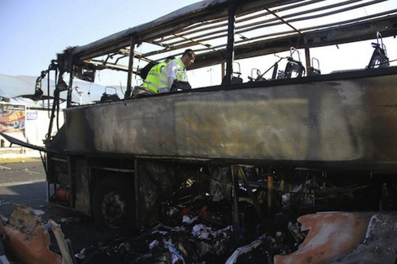 Israeli emergency rescue team members are seen in the area of the terrorist attack in Burgas, Bulgaria, on July 19, 2012. The attack, carried out a day before, claimed the lives of seven people, five of them Israelis, and left 34 wounded, two of them seriously. Photo: Dano Monkotovic/Flash90.