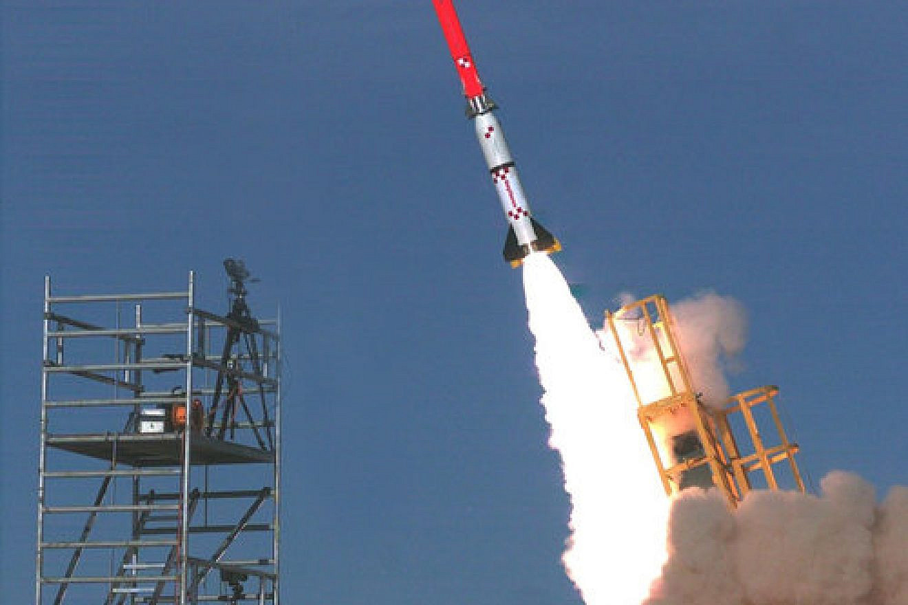 A test of Israel’s David’s Sling missile defense system in November 2012. Credit: Israeli Ministry of Defense/Flash90.