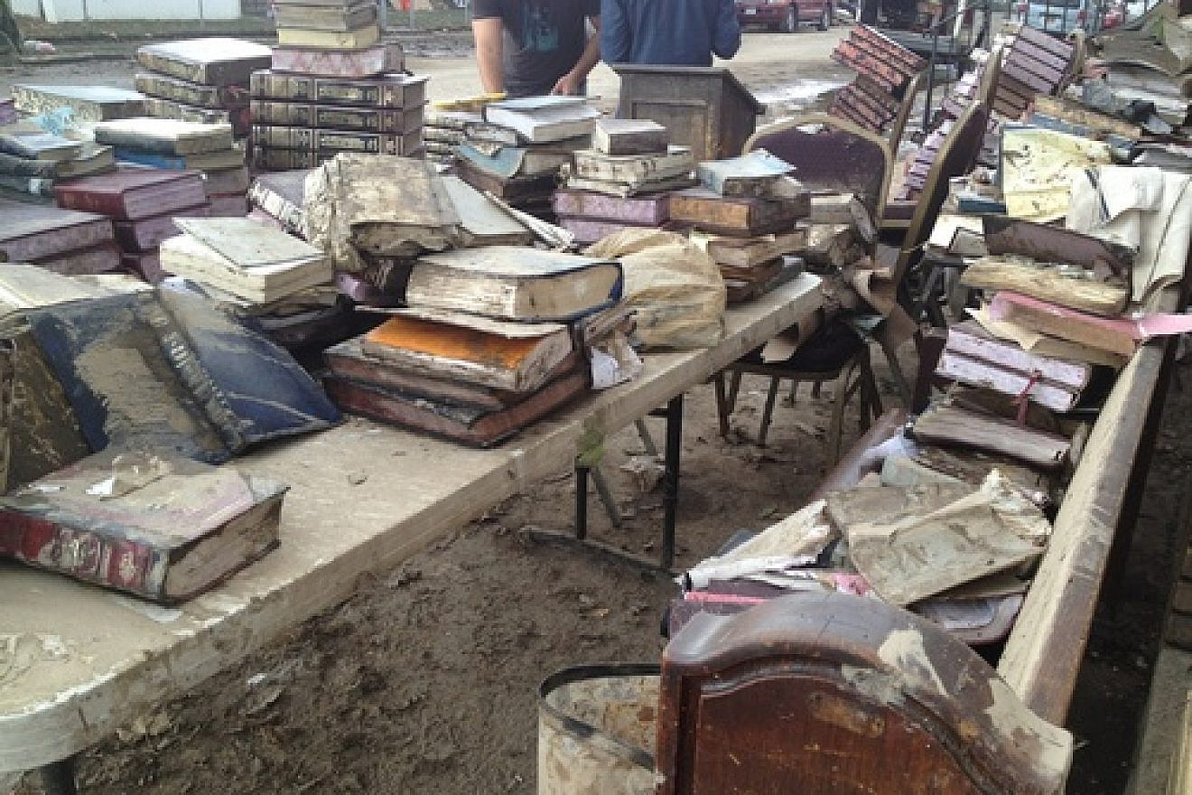 Click photo to download. Caption: A look at the devastation at Chabad by the Ocean in the Sea Gate section of Brooklyn following Hurricane Sandy. Credit: Courtesy Rivkah Brikman.