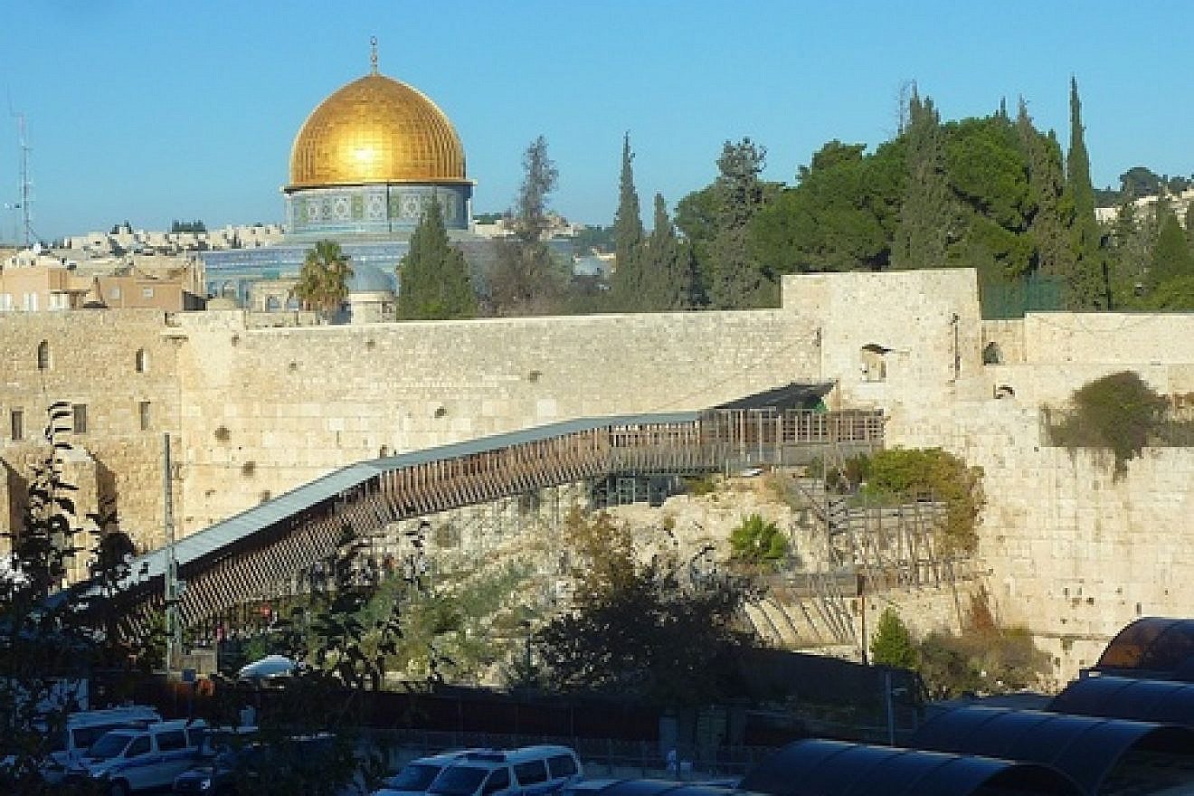 Click photo to download. Caption: The Mughrabi Bridge. Credit: Seth J. Frantzman.