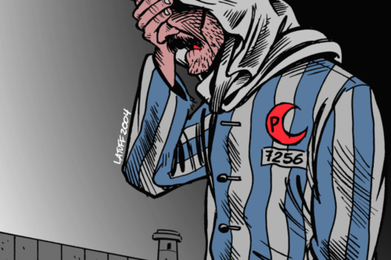 The cartoon pictured here, titled "IsraHell's concentration camp," won the second-place prize in the Iranian government-sponsored Holocaust cartoon contest in 2006. Credit: Carlos Latuff via Wikimedia Commons.