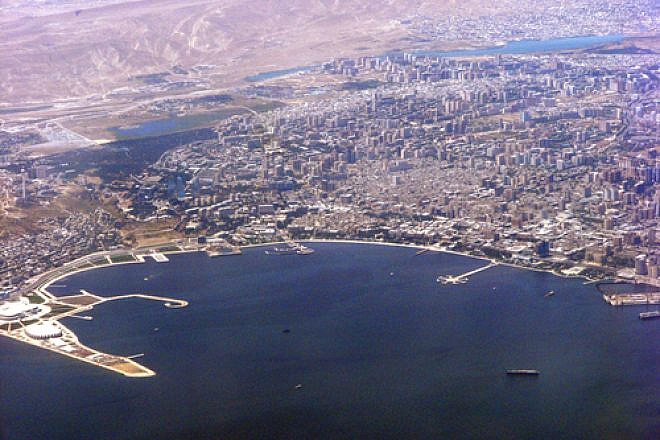 An aerial view of Baku, capital of Azerbaijan. Credit: Khortan via Wikimedia Commons.