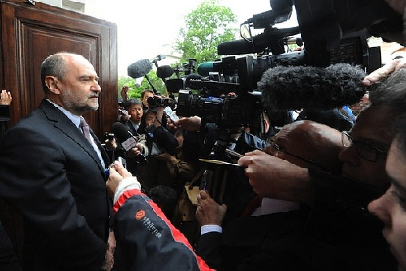 The head of the team of International Atomic Energy Agency (IAEA) inspectors, Herman Nackaerts, arrives for talks with Iran in Vienna's Iranian embassy on May 14. Credit: EPA/HERBERT PFARRHOFER.