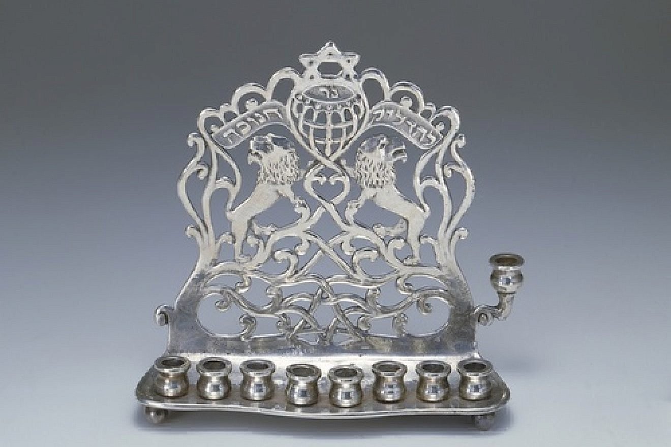 A menorah from Copenhagen selected by famed author-illustrator Maurice Sendak for a current exhibit at the Jewish Museum in New York. Courtesy: The Jewish Museum.