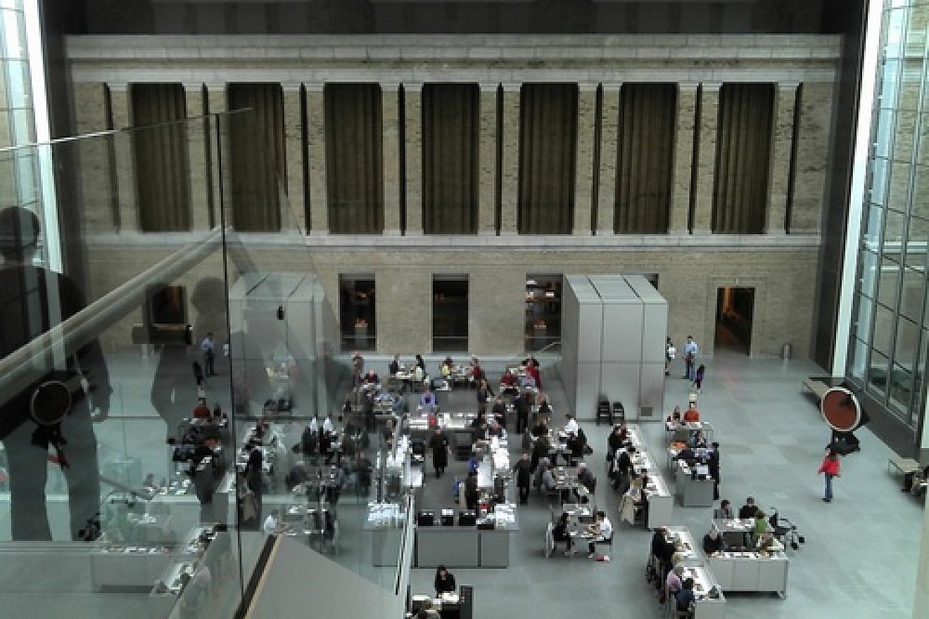 Click photo to download. Caption: Inside the Boston-based Museum of Fine Arts (MFA), the host of an upcoming weeklong Palestinian film festival.