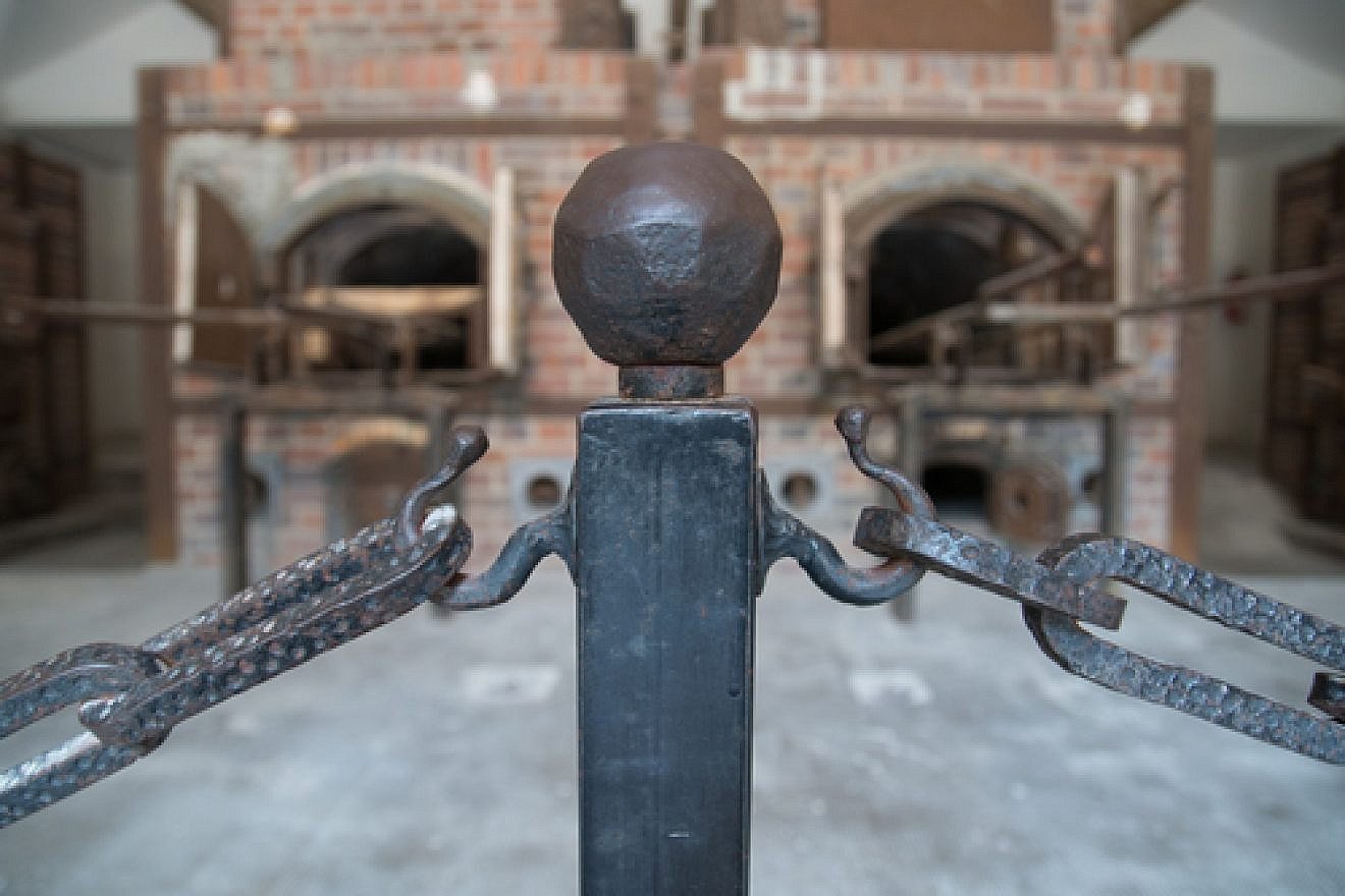 The crematoria at the Dachau concentration camp, pictured during a stop on the July 2015 European Holocaust tour of the Alfred Lerner Fellowship for Holocaust educators. Credit: Kelly Webeck.