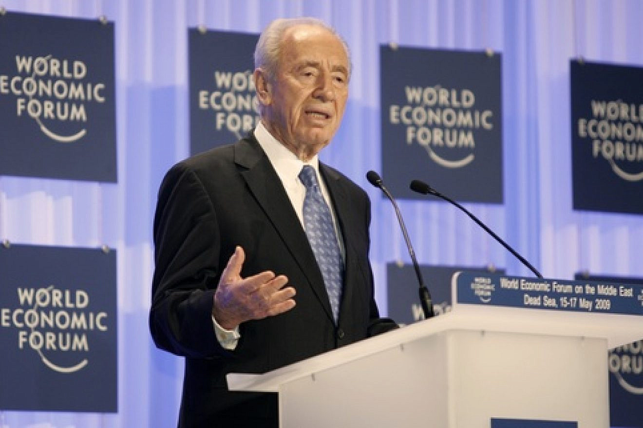 Israeli President Shimon Peres speaks during the World Economic Forum on the Middle East at the Dead Sea in Jordan on May 17, 2009. Credit: World Economic Forum/Nader Daoud.