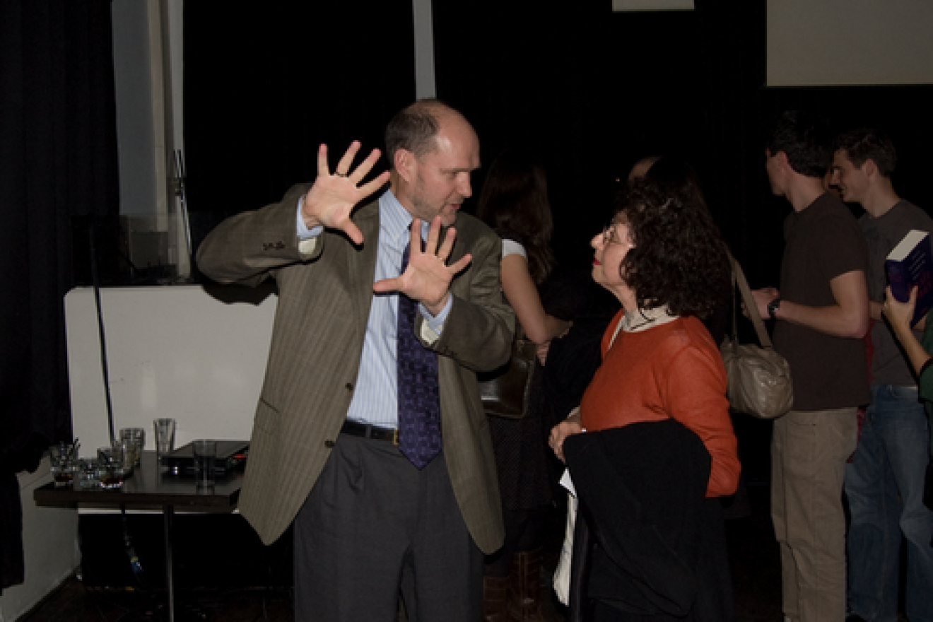 Click photo to download. Caption: Anti-Israel commentator Stephen Walt, pictured at left, will be among the speakers at an upcoming Society for Biblical Studies conference at the Lexington United Methodist Church in Massachusetts. Credit: Maarten via Wikimedia Commons.