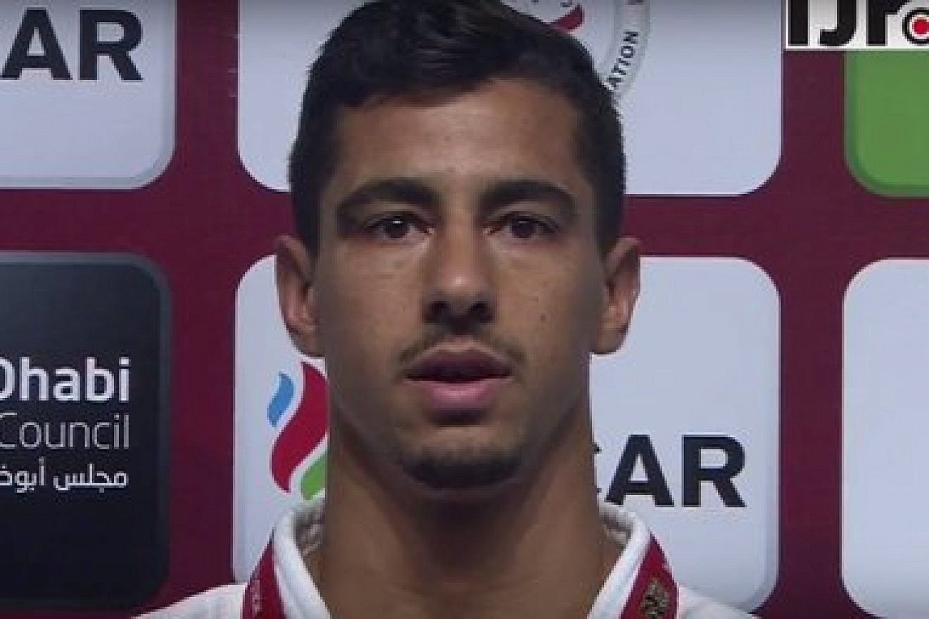 Israeli judoka Tal Flicker in Abu Dhabi. Credit: Twitter.