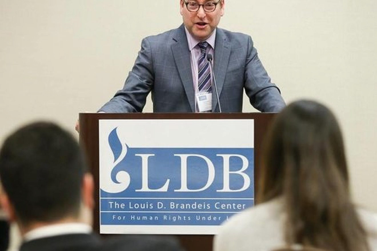 Kenneth L. Marcus speaks on behalf of the group he founded in 2011, the Louis D. Brandeis Center for Human Rights Under Law. Credit: Facebook.