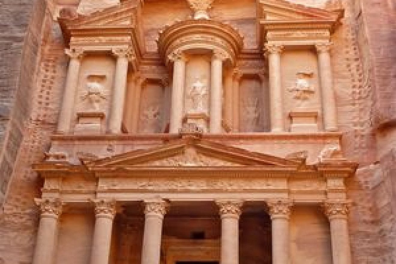 Carved into a cliff face in the early first century, and featured heavily in Indiana Jones, the "Treasury" is one of Petra's main attractions. Credit: Masada Siegel.