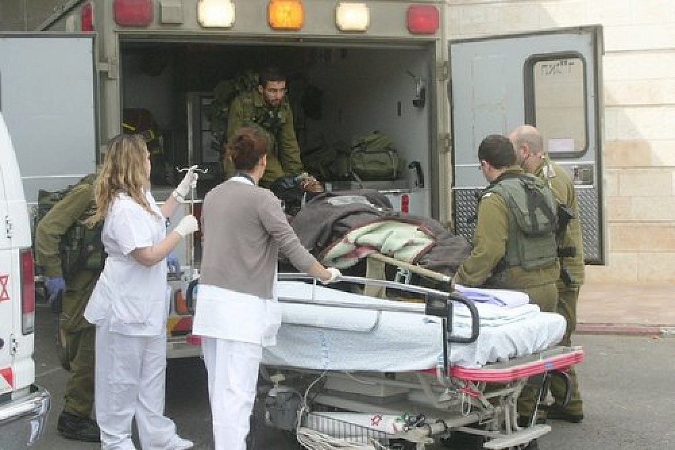 A wounded Syrian refugee arrives for treatment at Ziv Medical Center in Israel’s northern city of Safed. Credit: Ziv Medical Center.
