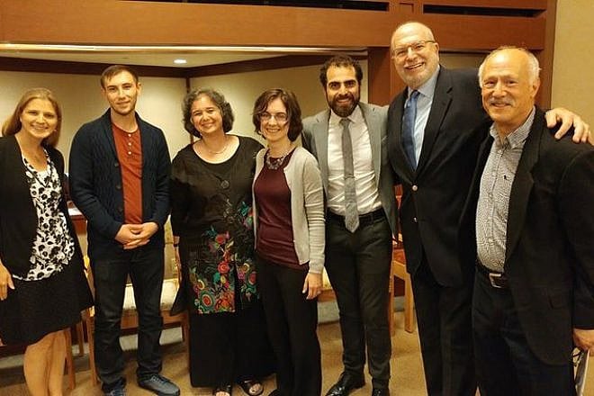The Muslim guests of Temple Isaiah's Rabbi Howard Jaffe (second from right) in July included Nadeem Mazen (third from right), New England director of the Hamas-connected Council on American-Islamic Relations. Credit: Facebook.