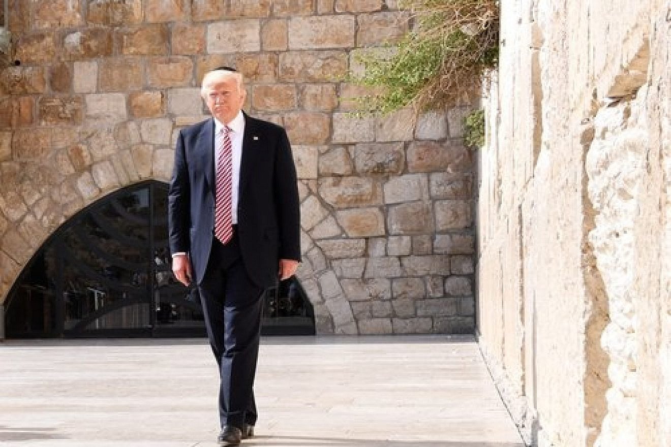 U.S. President Donald Trump at Jerusalem's Western Wall on May 22, 2017. Credit: Matty Stern/U.S. Embassy in Israel.