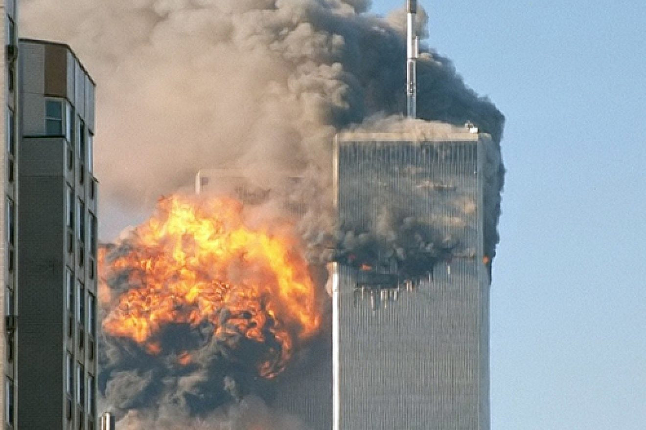 The World Trade Center on the day of the Sept. 11, 2001 attacks. In his 2006 book produced by Westminster John Knox Press, author David Ray Griffin claimed the Bush Administration was complicit in those attacks. Credit: Wikimedia Commons.