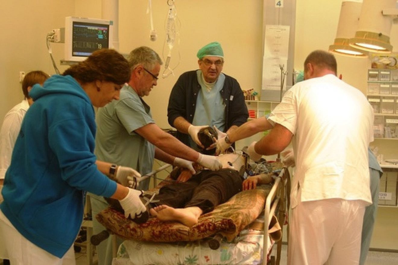 A Syrian refugee is treated at Ziv Medical Center in Israel’s northern city of Safed. Credit: Ziv Medical Center.