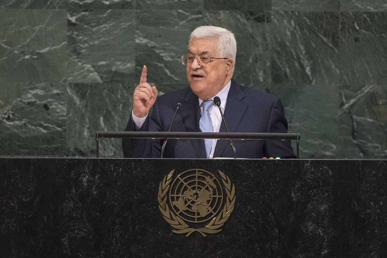 Palestinian Authority leader Mahmoud Abbas addresses the general debate of the U.N. General Assembly on Sept. 20, 2017. Credit: U.N. Photo/Cia Pak.