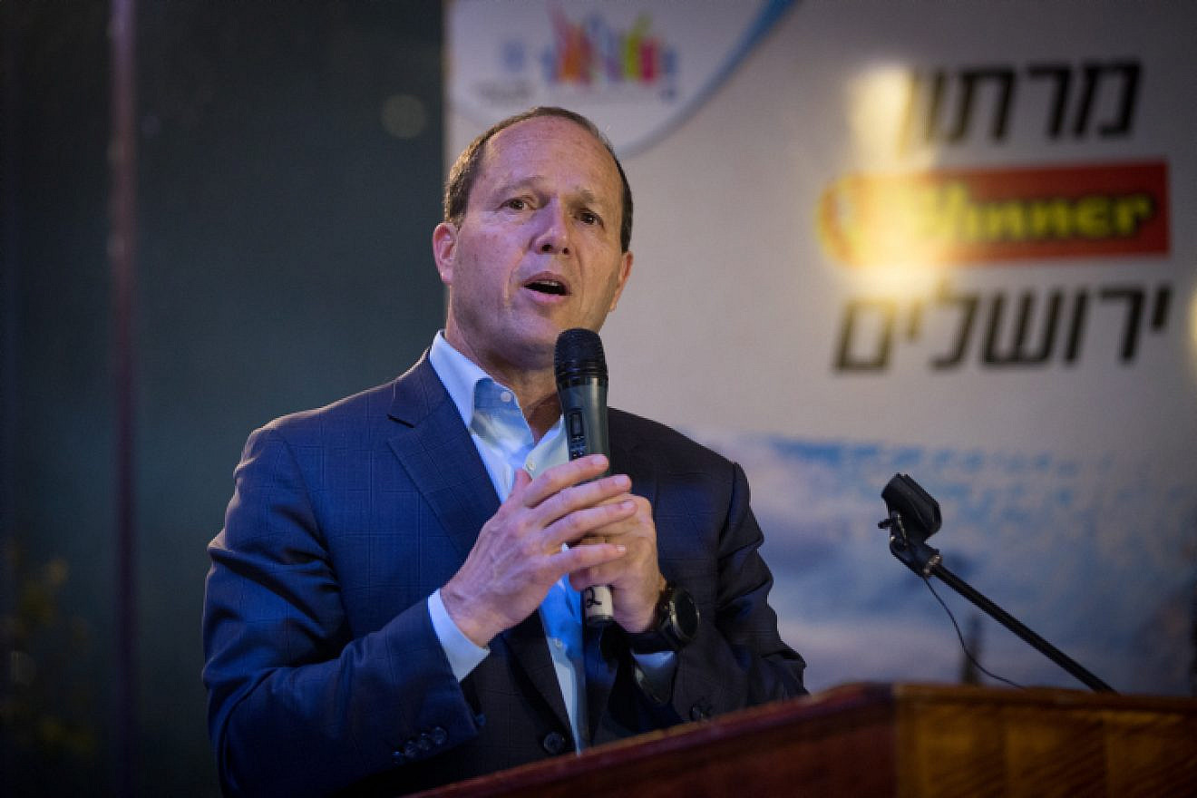 Jerusalem mayor Nir Barkat. Feb. 13, 2018. Photo by Yonatan Sindel/Flash90.