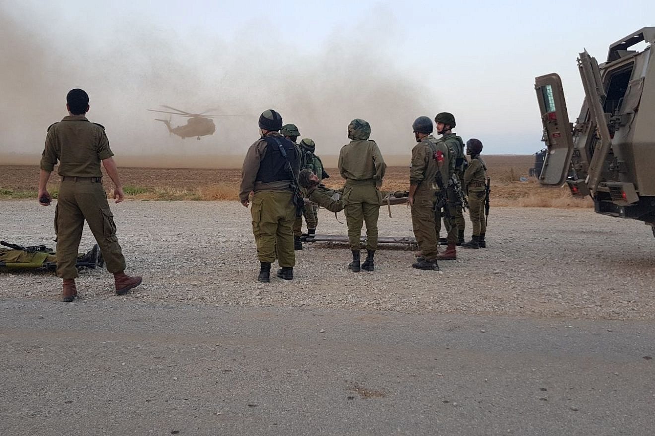 IDF medical personnel taking part in brigade combat drill. Credit: IDF Spokespersons Unit.
