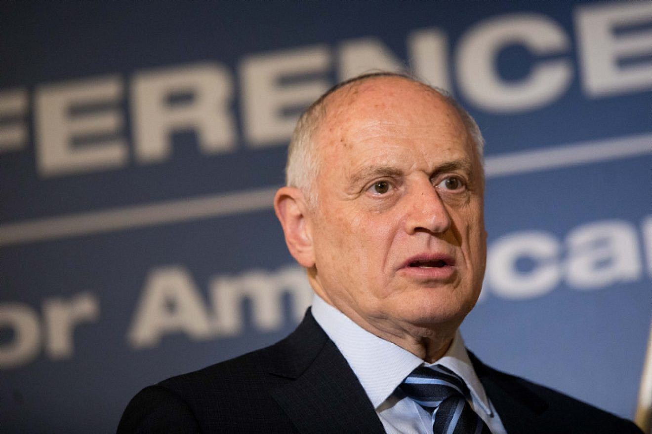 Vice chairman and CEO of the Conference of Presidents of Major American Jewish Organizations Malcolm Hoenlein at the Inbal Hotel in Jerusalem on Feb. 19, 2018. Photo by Yonatan Sindel/Flash90.