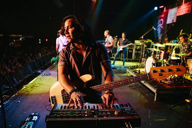 American Authors bassist Dave Rublin performing onstage. Credit: Twitter.