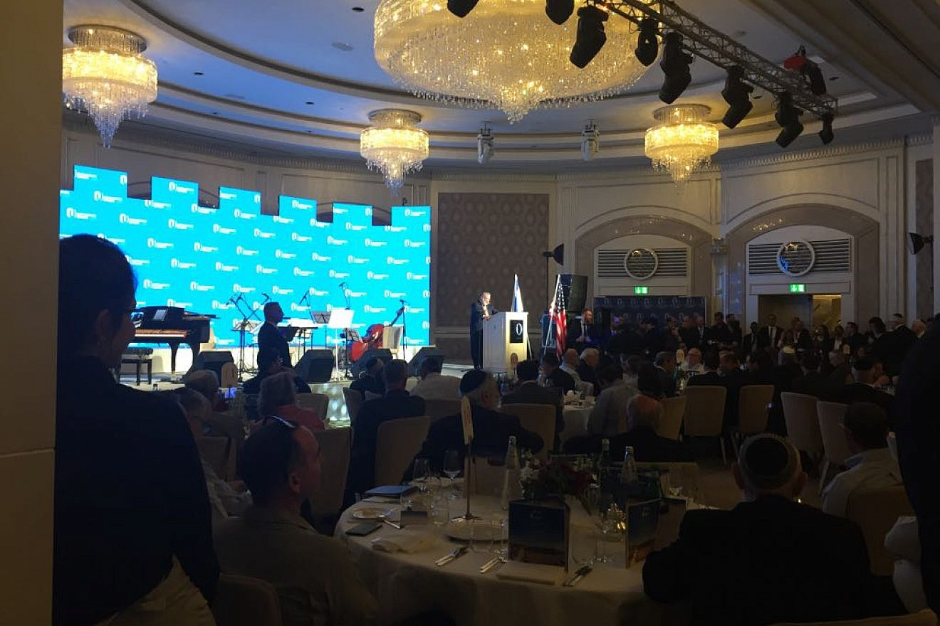 Orthodox Union Executive Vice President Allen Fagin speaking at a OU reception honoring the relocation of the U.S. embassy from Tel Aviv to Jerusalem on May 14, 2018. Credit: Twitter.