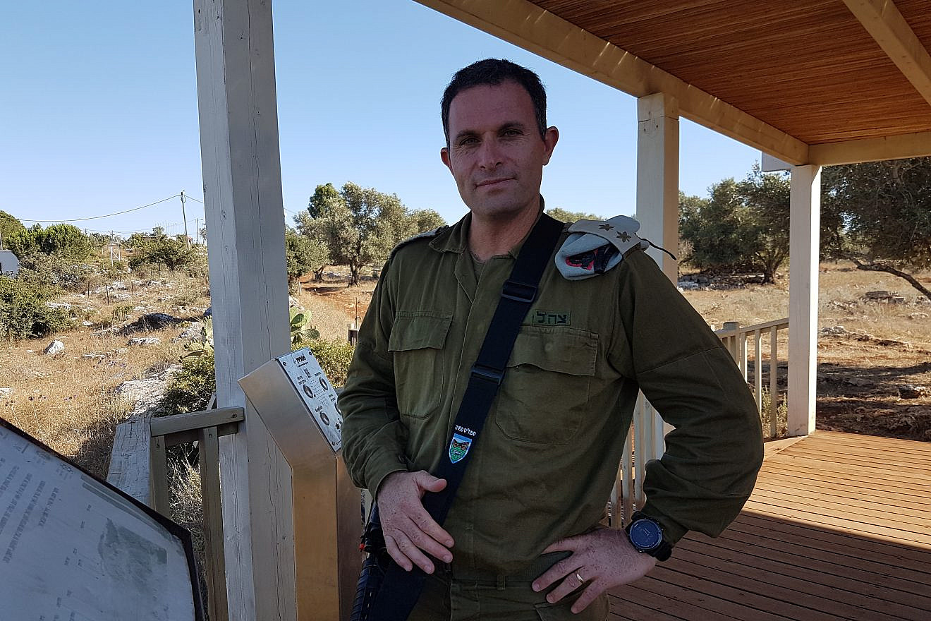 Lt.-Col. Idan Wernick, deputy commander of the Menashe territorial brigade. Credit: Yaakov Lappin.