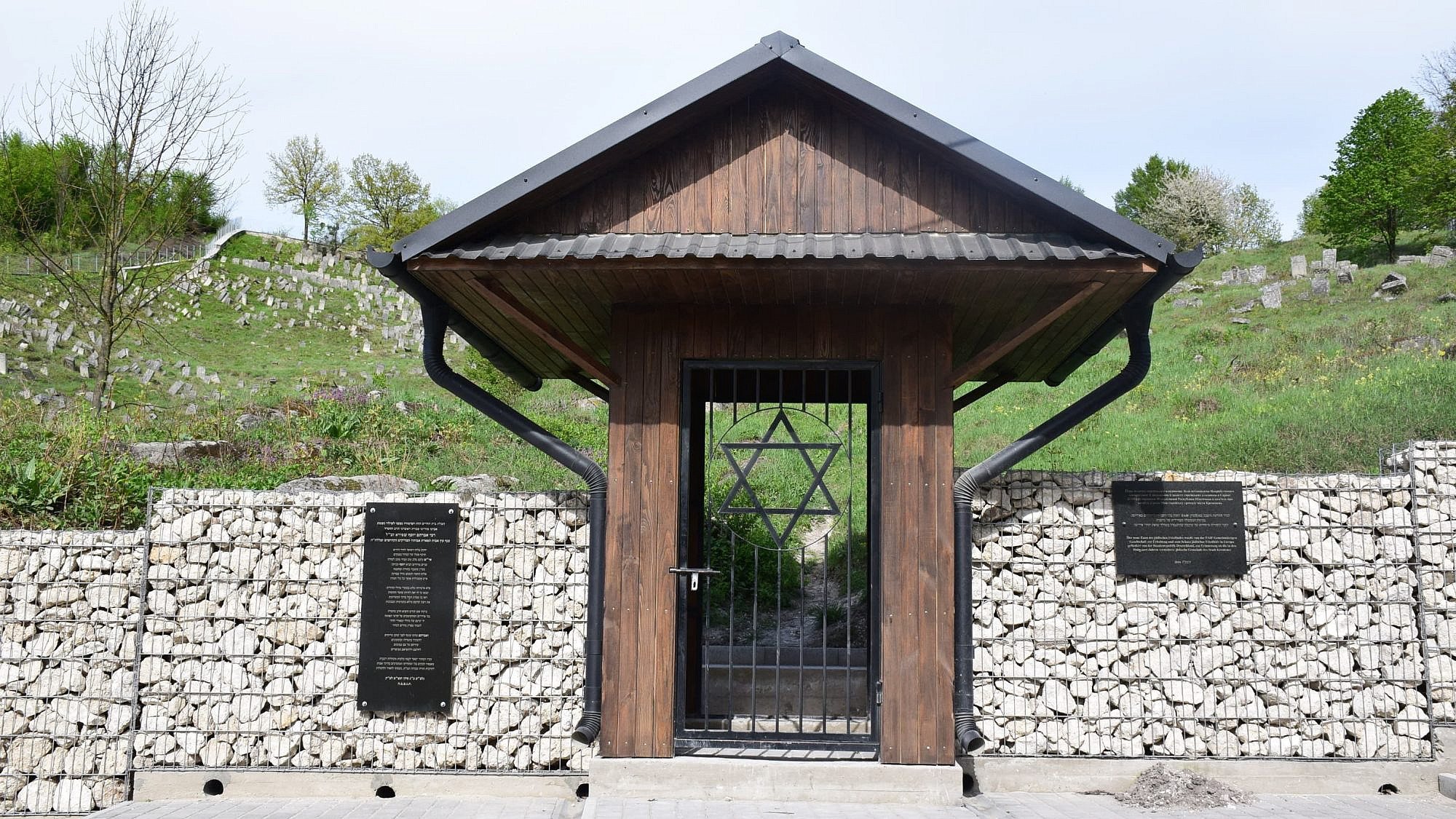 The Jewish cemetery in Kremenets, Ukraine, one of the largest Jewish cemeteries in the country that was restored and preserved by the ESJF. Credit: Courtesy of ESJF.