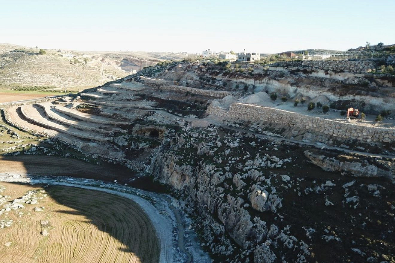Terracing and illegal agricultural projects in Area C. Credit: Regavim.