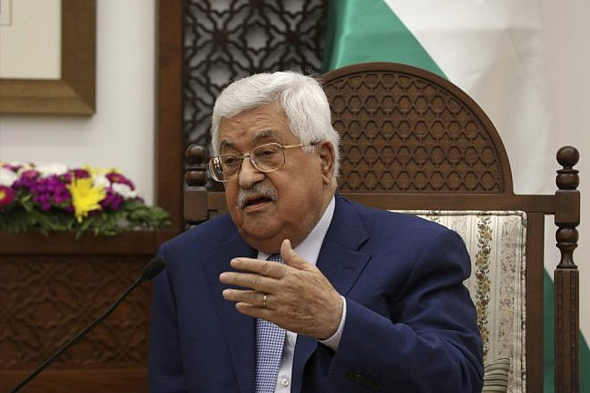 Palestinian Authority leader Mahmoud Abbas in the West Bank city of Ramallah on June 27, 2018. Photo: Alaa Badarneh/AP.
