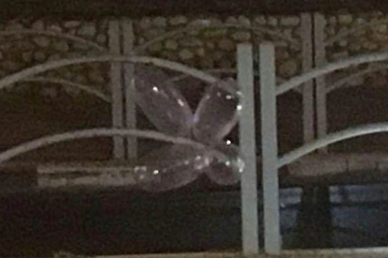 The suspicious balloons in Beersheva. Source: Police spokesman
