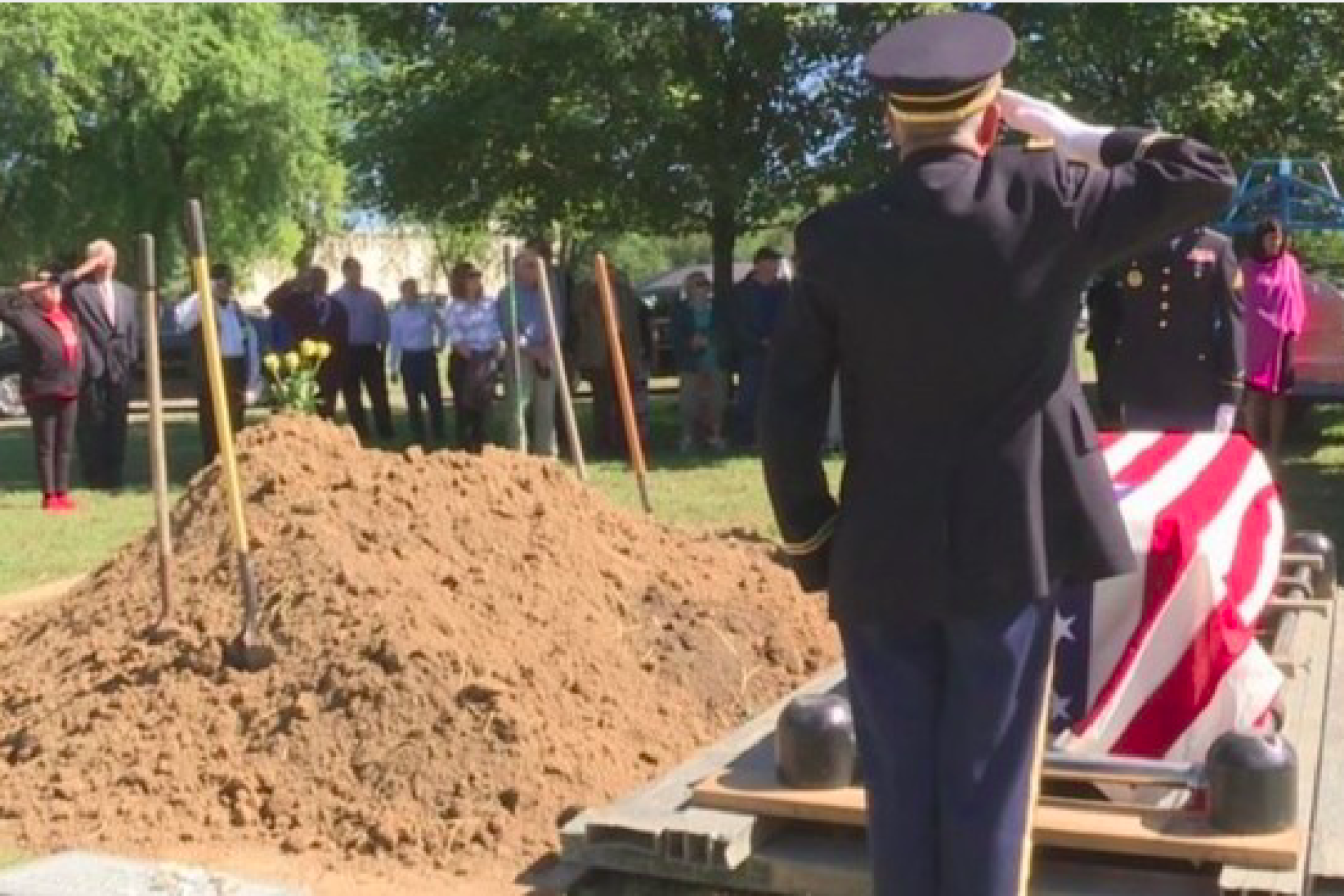 Remains of Morris Meshulam buried at the Etz Chaim cemetery in Marion, Indiana on on Sept. 22, 2018. Photo Credit: Screenshot.