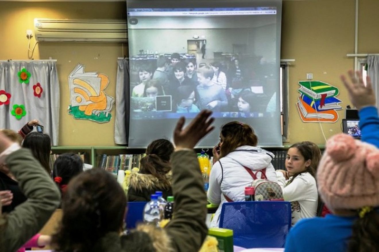 Twinned schools use technology to stay connected. Credit: Nir Kafri for the Jewish Agency for Israel.