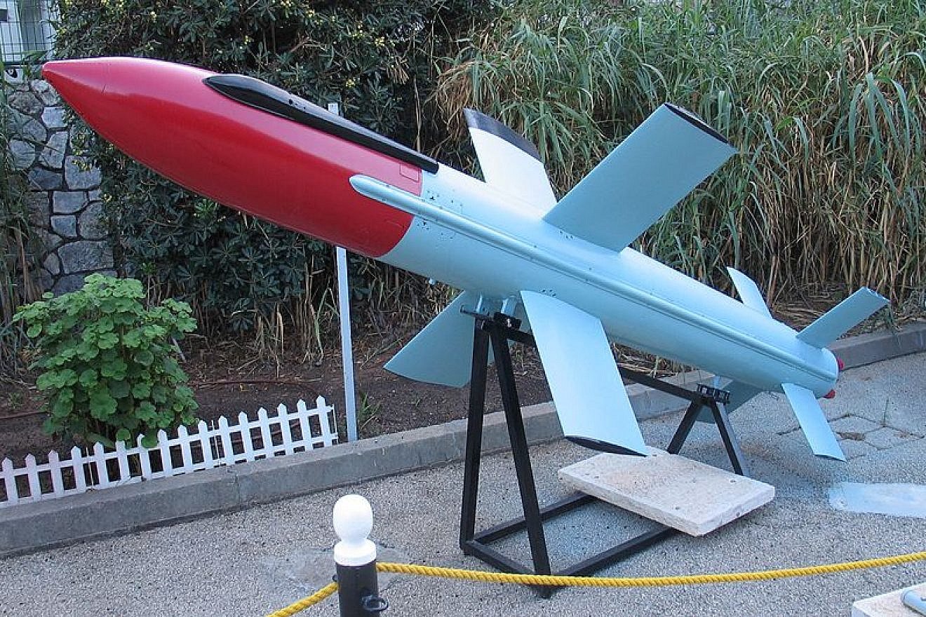 Israeli Gabriel anti-ship missile on display at the Clandestine Immigration and Naval Museum in Haifa, Israel. Credit: Bukvoed/Wikimedia Commons.