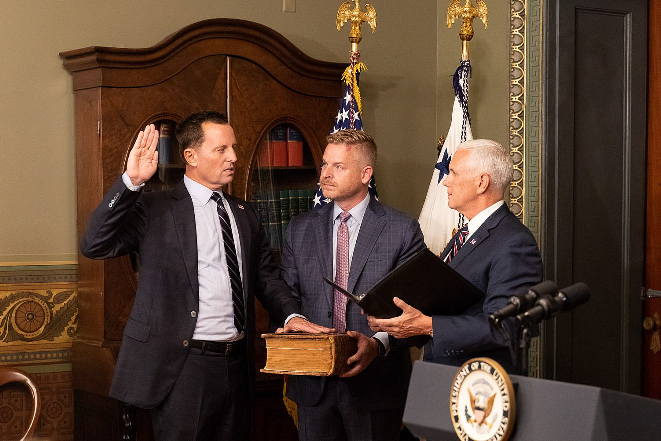 Richard Grenell being sworn in as U.S. Ambassador to Germany by U.S. Vice President Mike Pence. Credit: U.S. Embassy in Berlin.