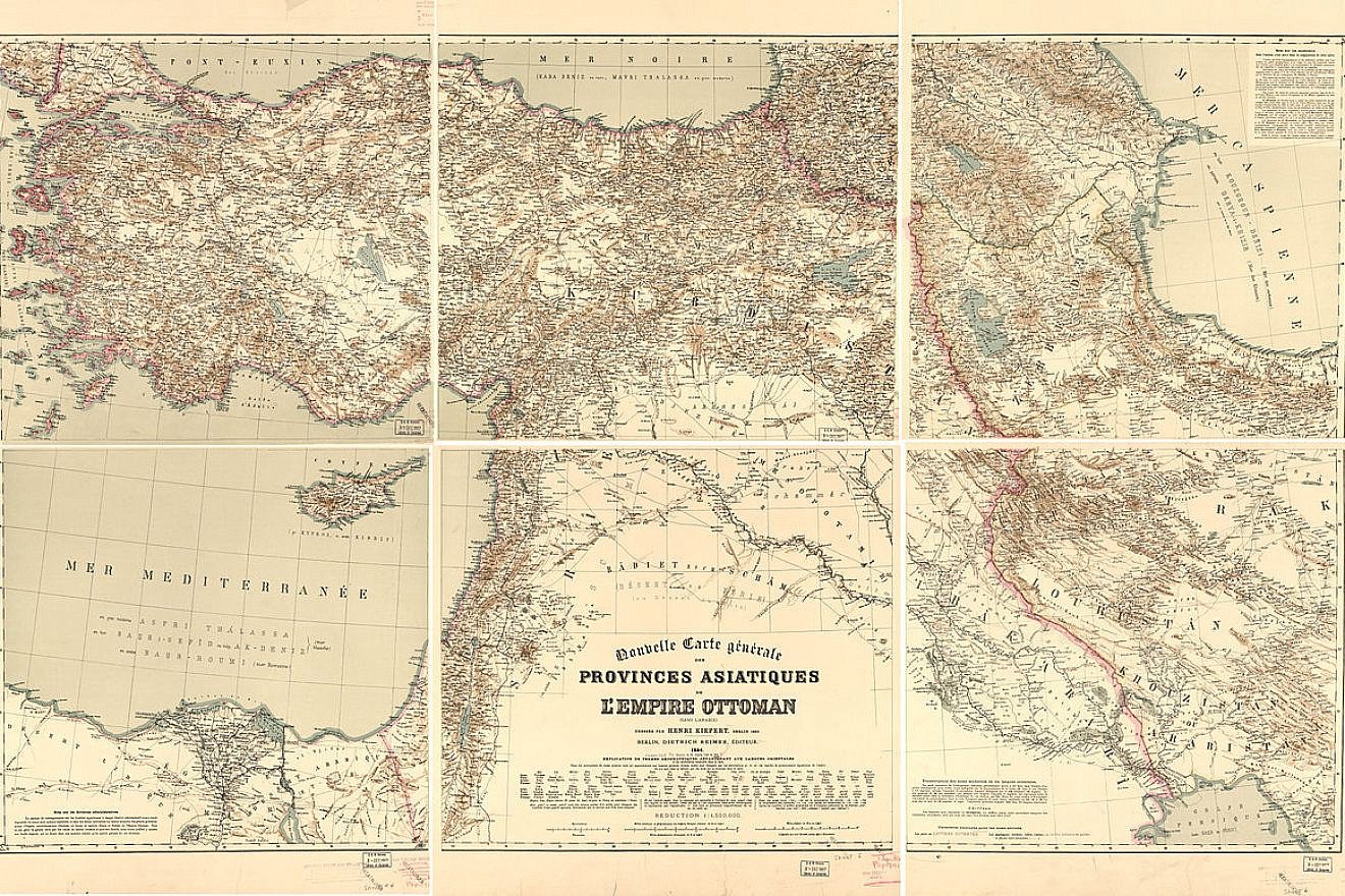 New General Map of the Asian Provinces of the Ottoman Empire: Without Arabia. Photo courtesy of United States Library of Congress's Geography & Map Division/Wikimedia Commons.