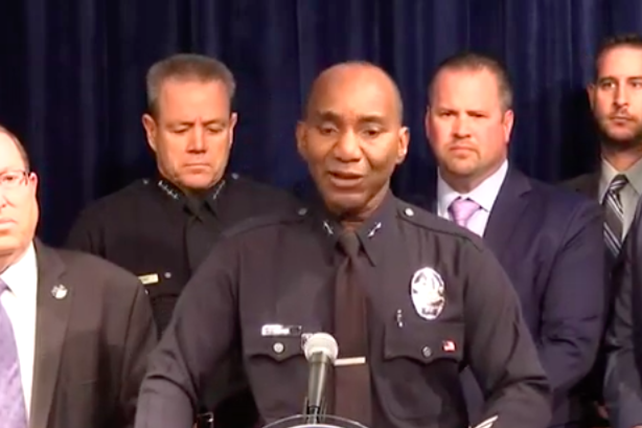 Los Angeles Police announce hate-crime charges against Mohamed Mohamed Abdi, an American citizen from Somalia, with assault with a deadly weapon to commit a hate crime. Police said that on Nov. 23, 2018, he attempted to kill with his car two Jewish men leaving their synagogue as the suspect shouted anti-Semitic remarks. Credit: Screenshot.