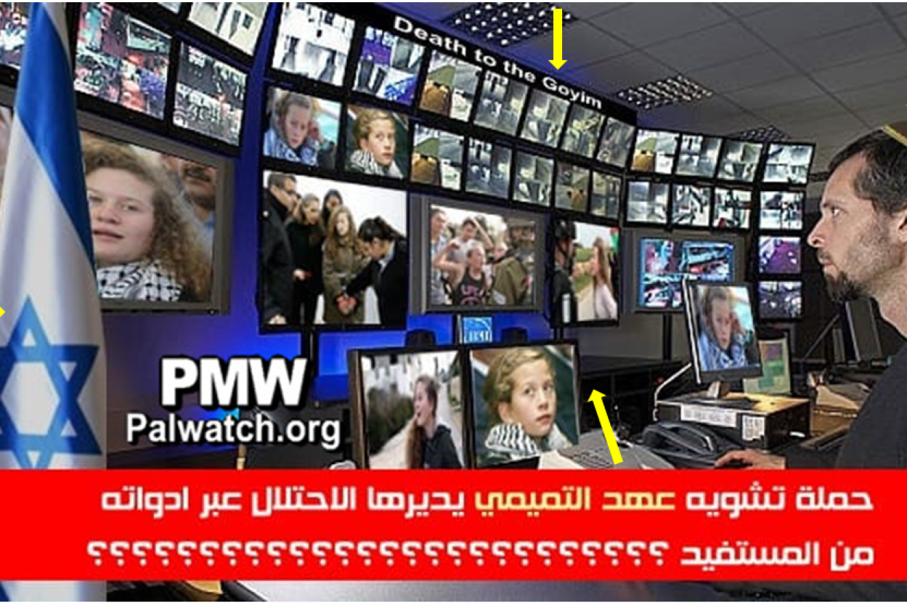 Palestinian Media Watch reported on similar hate speech by Fatah two weeks ago when Fatah posted a photoshopped image on Facebook designed to make Palestinians believe that Israeli security services work under a motto that calls for killing all non-Jews. Credit: PMW.