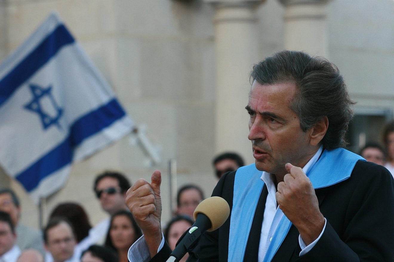 French philosopher Bernard-Henri Levy speaking at the Hebrew University of Jerusalem on June 1, 2008. Credit: Rebecca Zeffert/Flash90.