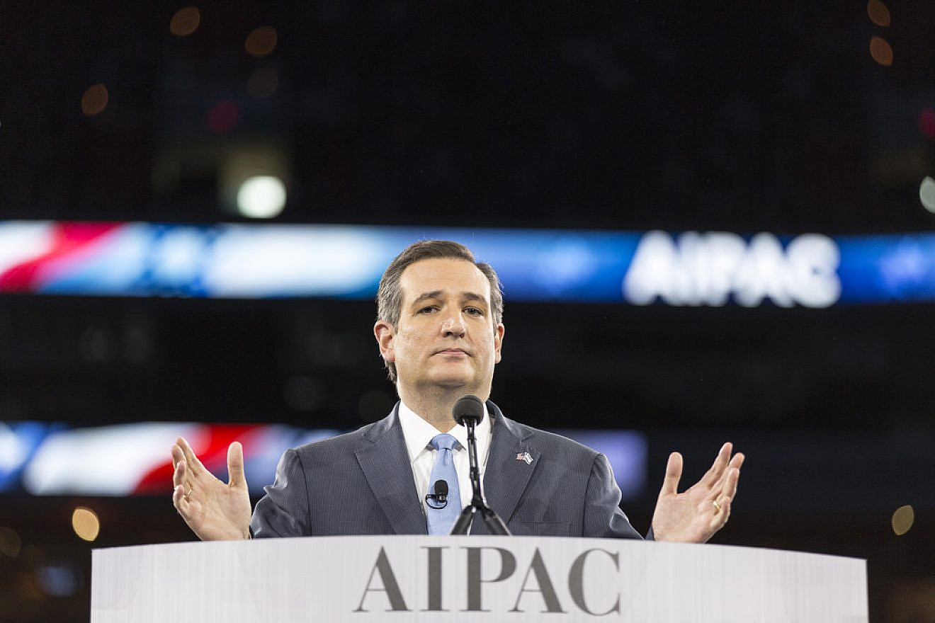 Sen. Ted Cruz (R-Texas) speaking at 2016 AIPAC Policy Conference. Credit: Lorie Shaull/Flickr.