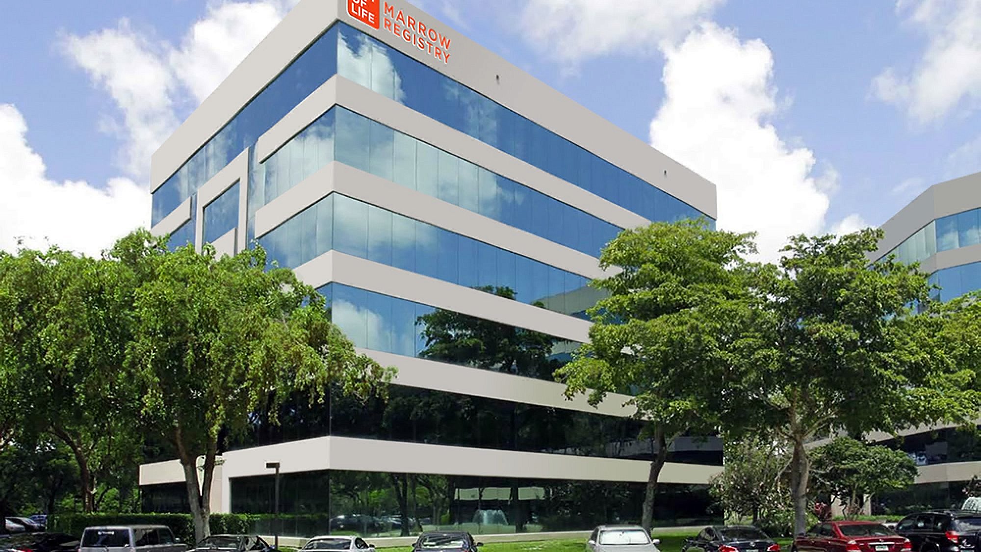 Artist's rendering of the new location of the Gift of Life Foundation in Boca Raton, Fla. Credit: Gift of Life Marrow Registry.